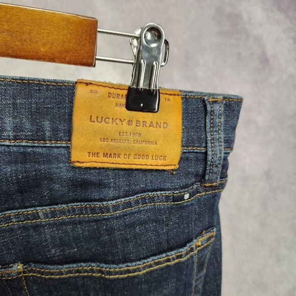 Lucky Brand 221 Jeans Mens 32x30 Straight Denim Stretch Casual Pants Dark Wash - Picture 6 of 16